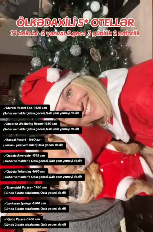 Ölkədaxili 5 ulduzlu otellərin Yeni il qiymətləri - SİYAHI